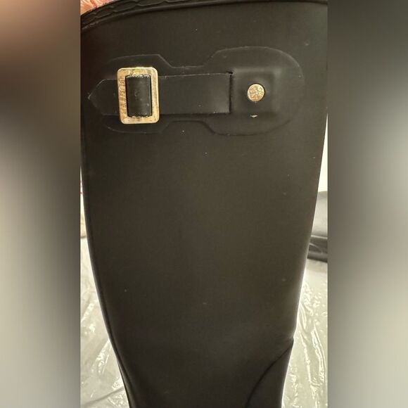 Hunter Women’s Original Tall Waterproof Solid Matte Black Size US 7 - Picture 10 of 14